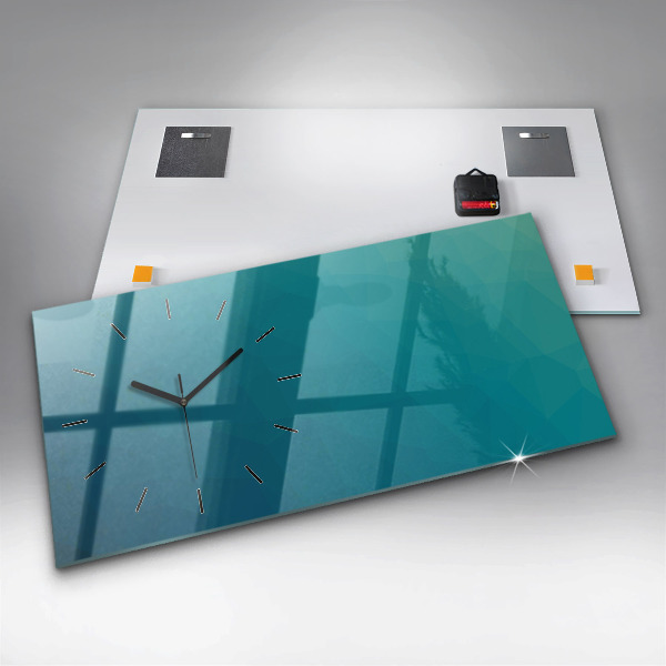 Reloj de cristal horizontal Abstracción marina