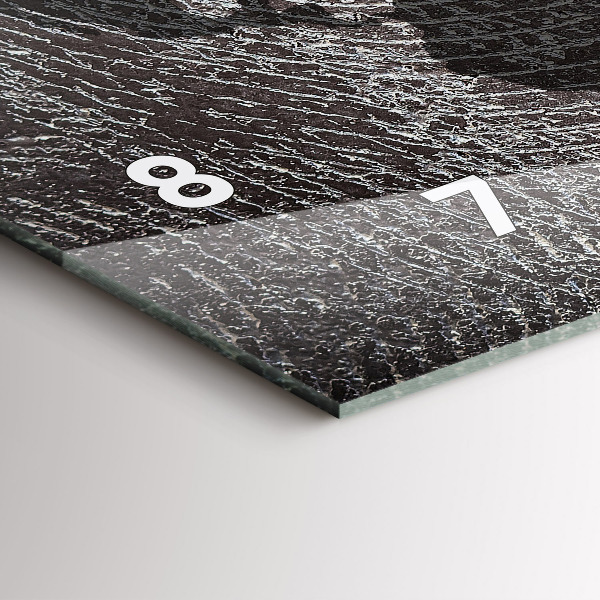 Reloj de cristal horizontal Mapamundi de hormigón