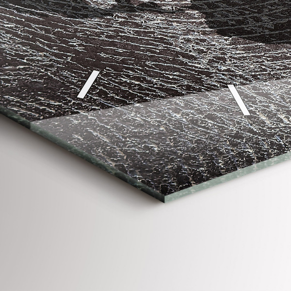 Reloj de cristal horizontal Mapamundi de hormigón