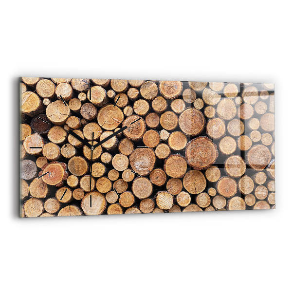 Reloj de cristal horizontal Anillos de árboles