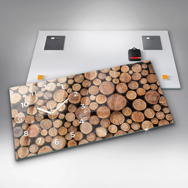 Reloj de cristal horizontal Anillos de árboles