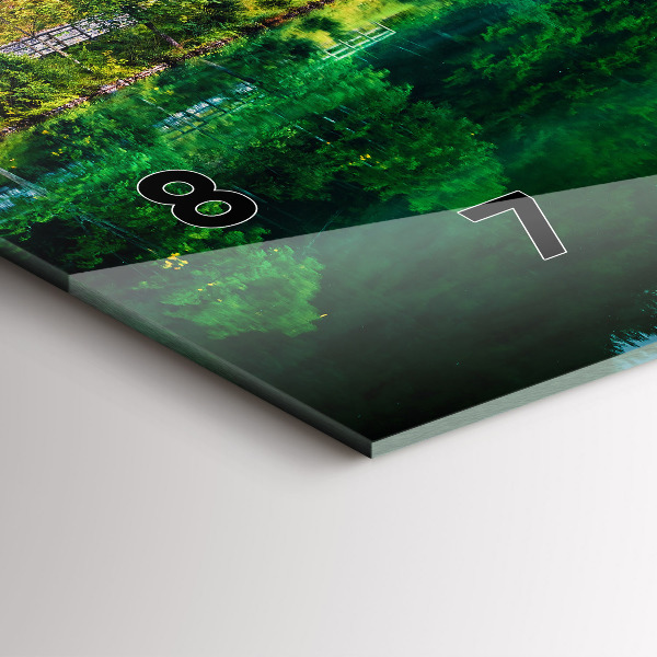 Reloj de cristal horizontal Paisaje lacustre