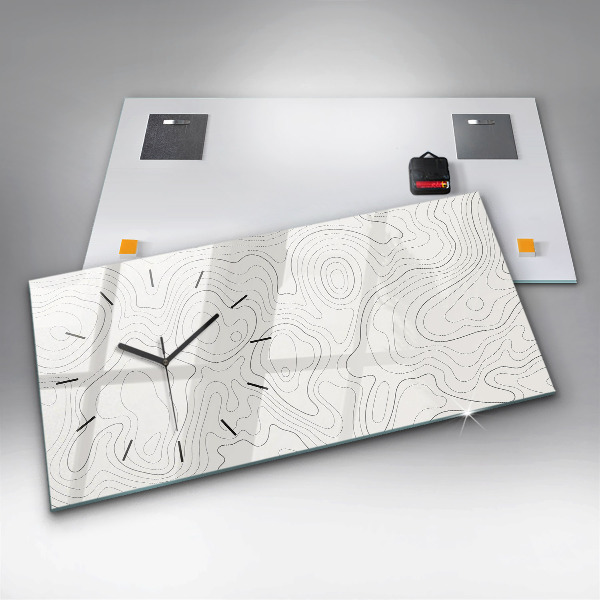 Reloj horizontal Manchas abstractas