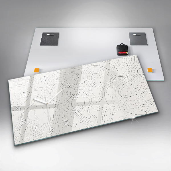 Reloj horizontal Manchas abstractas