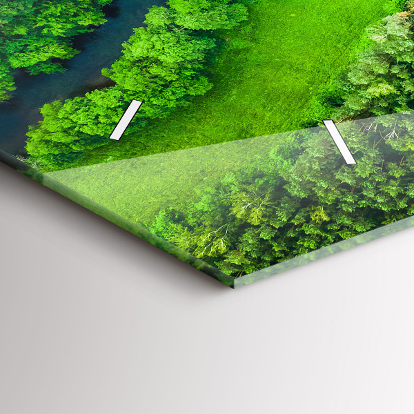 Reloj horizontal Río en el bosque