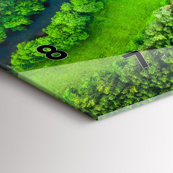 Reloj horizontal Río en el bosque