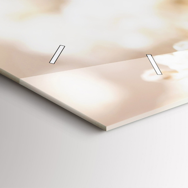 Reloj de cristal horizontal Pequeñas flores blancas