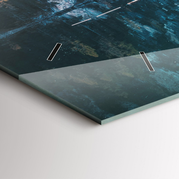 Reloj de cristal horizontal Barcos en un lago