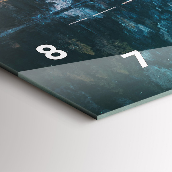 Reloj de cristal horizontal Barcos en un lago