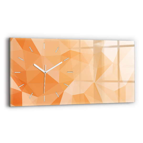 Reloj de cristal horizontal Triángulos abstractos