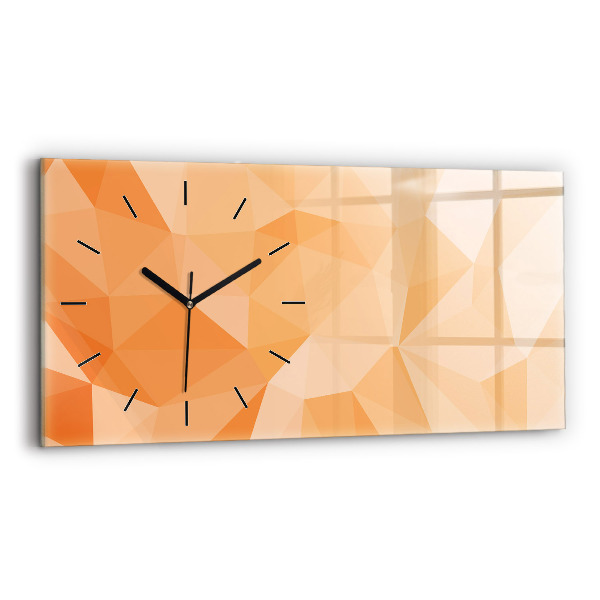 Reloj de cristal horizontal Triángulos abstractos