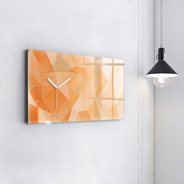 Reloj de cristal horizontal Triángulos abstractos
