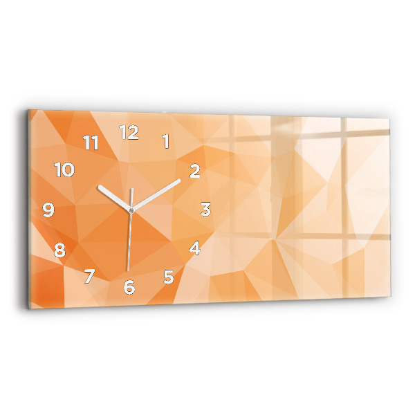 Reloj de cristal horizontal Triángulos abstractos