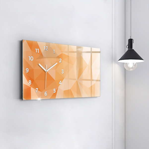 Reloj de cristal horizontal Triángulos abstractos