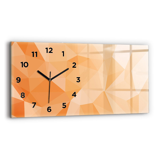 Reloj de cristal horizontal Triángulos abstractos
