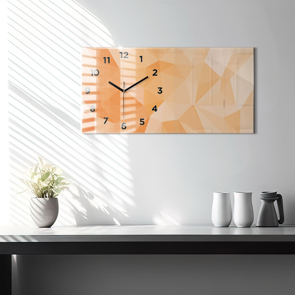 Reloj de cristal horizontal Triángulos abstractos