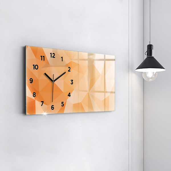 Reloj de cristal horizontal Triángulos abstractos