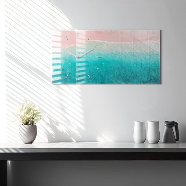 Reloj de cristal horizontal Playa de arena de mar