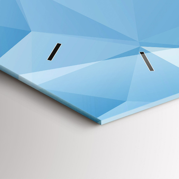 Reloj de cristal horizontal Triángulos abstracto