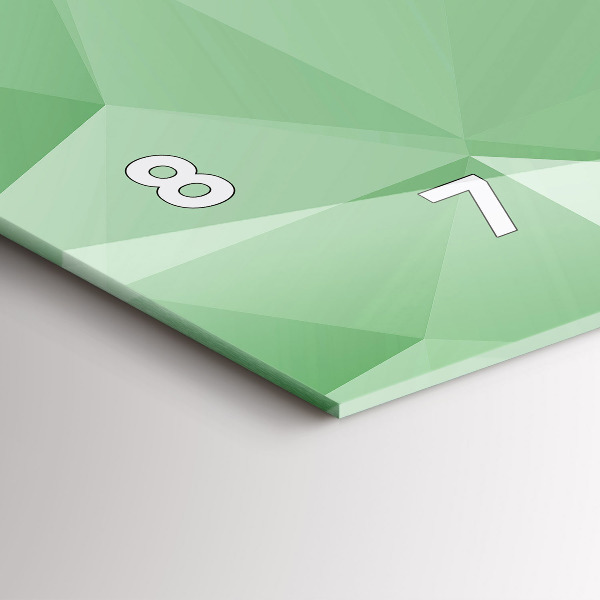 Reloj de cristal horizontal Triángulos abstracto