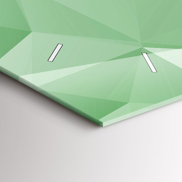 Reloj de cristal horizontal Triángulos abstracto