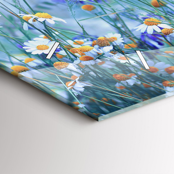 Reloj de cristal horizontal Mariposa en un prado