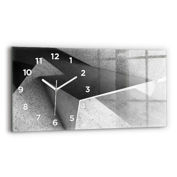 Reloj de cristal horizontal Triángulos abstractos