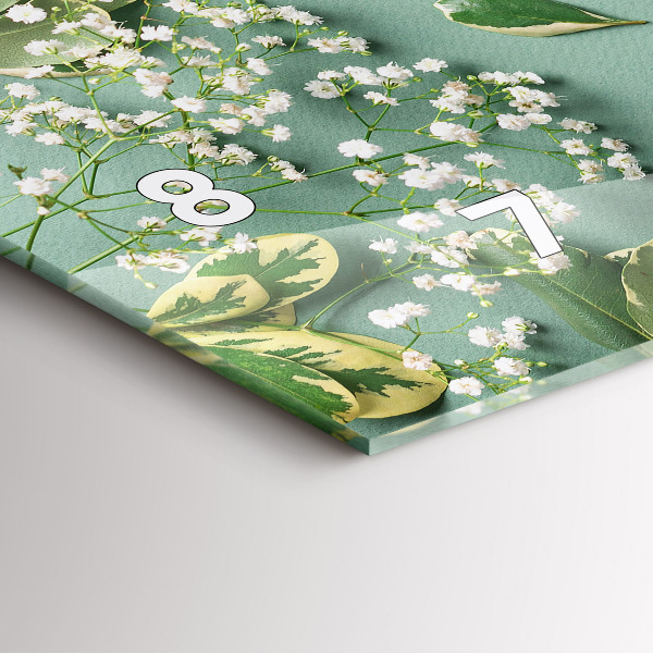 Reloj horizontal Flores delicadas