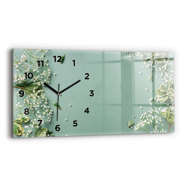 Reloj horizontal Flores delicadas
