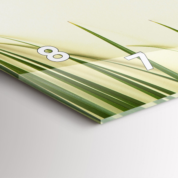 Reloj de cristal horizontal Hojas de Monstera