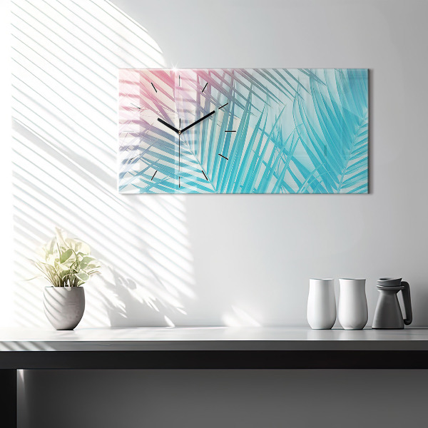 Reloj horizontal Palmera tropical