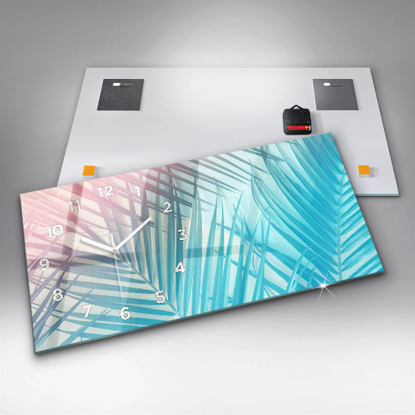 Reloj horizontal Palmera tropical