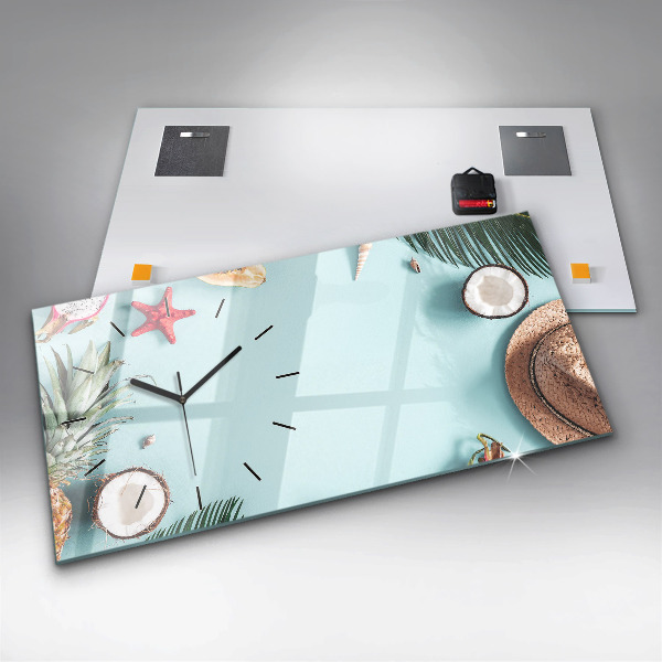 Reloj de cristal horizontal Composición de verano