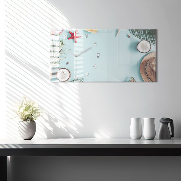 Reloj de cristal horizontal Composición de verano