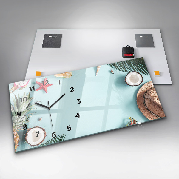 Reloj de cristal horizontal Composición de verano