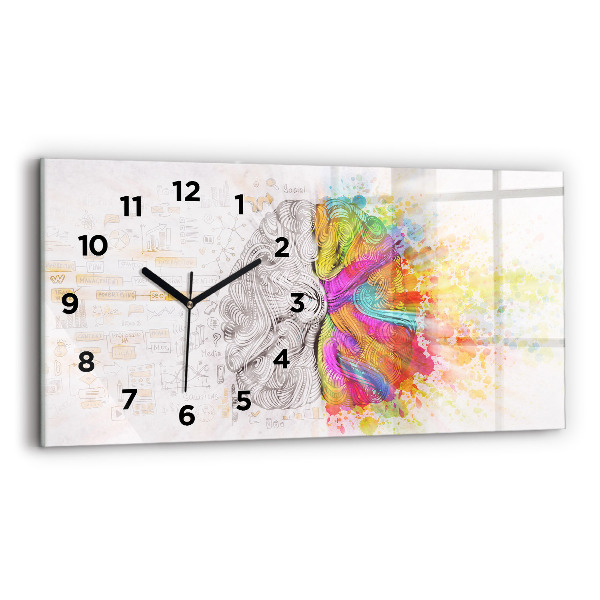 Reloj de cristal horizontal Cerebro abstracto