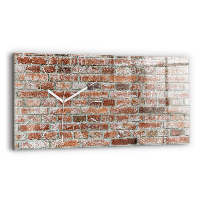 Reloj de cristal horizontal Pared de ladrillos