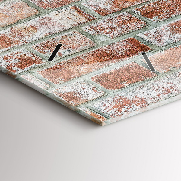 Reloj de cristal horizontal Pared de ladrillos