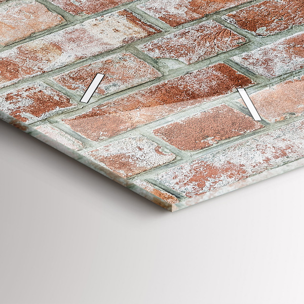 Reloj de cristal horizontal Pared de ladrillos