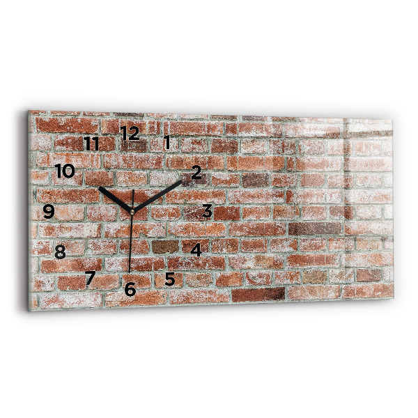 Reloj de cristal horizontal Pared de ladrillos