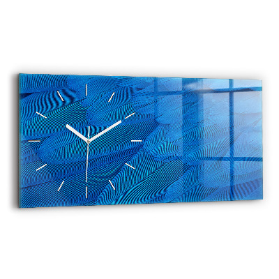 Reloj de cristal horizontal Pluma de ave