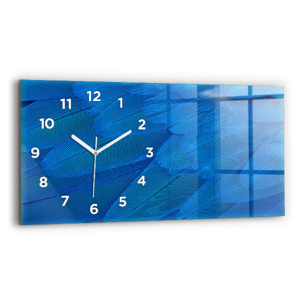 Reloj de cristal horizontal Pluma de ave