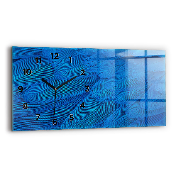 Reloj de cristal horizontal Pluma de ave
