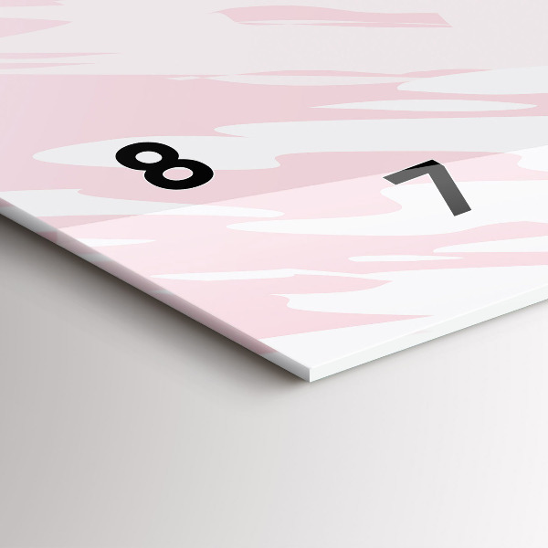 Reloj de cristal horizontal Abstracción pastel