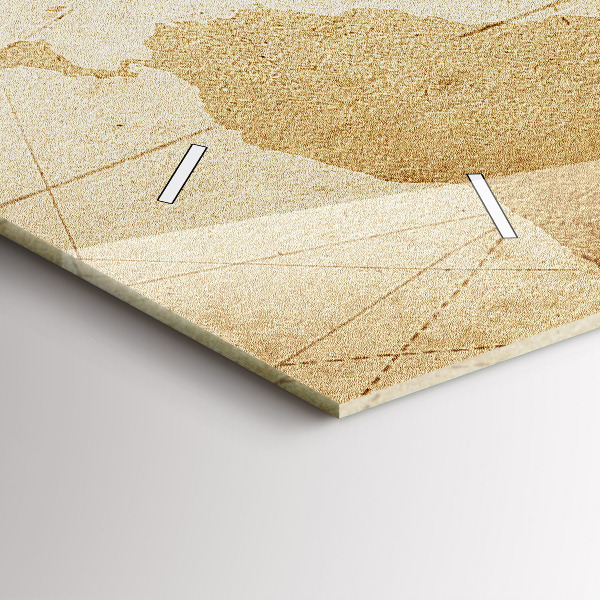 Reloj de cristal horizontal Mapamundi vintage