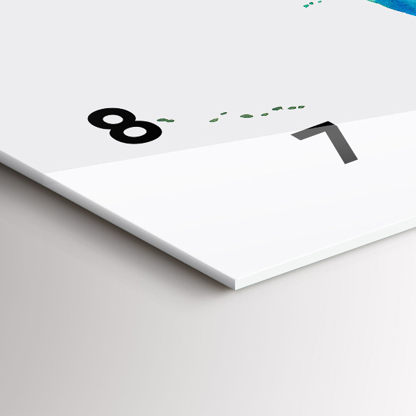 Reloj horizontal Acuarela mapamundi