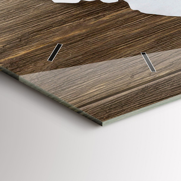 Reloj horizontal Mapa del mundo sobre tablas