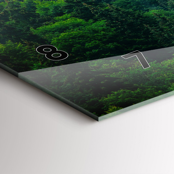 Reloj de cristal horizontal Bosque brumoso