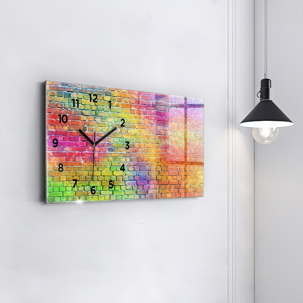 Reloj de cristal horizontal Pared pintada