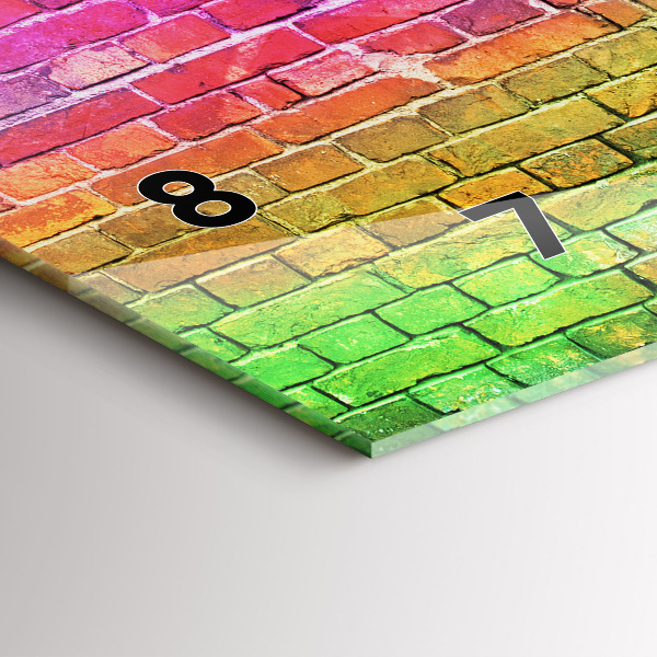 Reloj de cristal horizontal Pared pintada